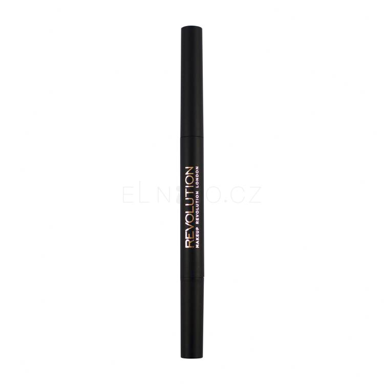 Makeup Revolution London Duo Brow Definer Tužka na obočí pro ženy 0,15 g Odstín Medium Brown