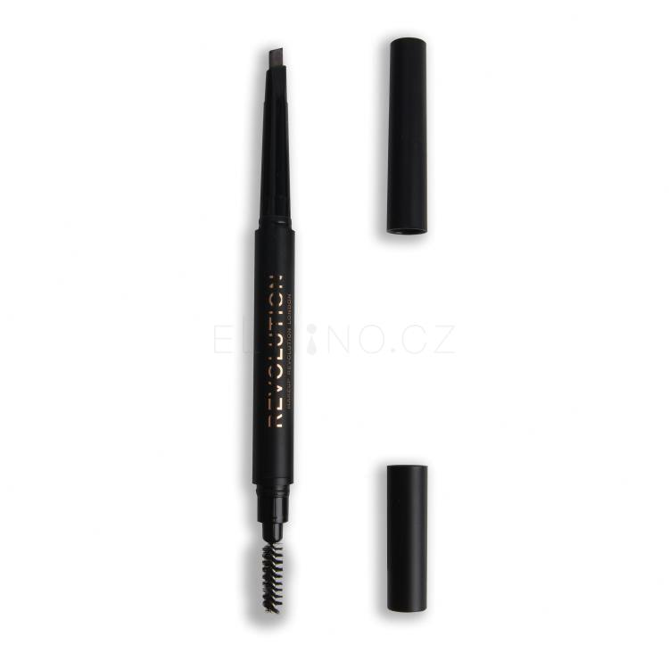 Makeup Revolution London Duo Brow Definer Tužka na obočí pro ženy 0,15 g Odstín Dark Brown