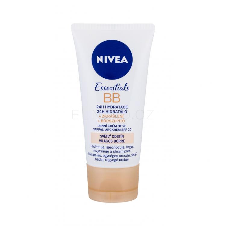 Nivea BB Cream 5in1 Day Cream SPF20 BB krém pro ženy 50 ml Odstín Light poškozená krabička