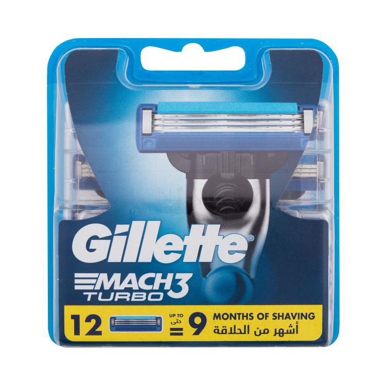 Gillette Mach3 Turbo Náhradní břit pro muže 12 ks