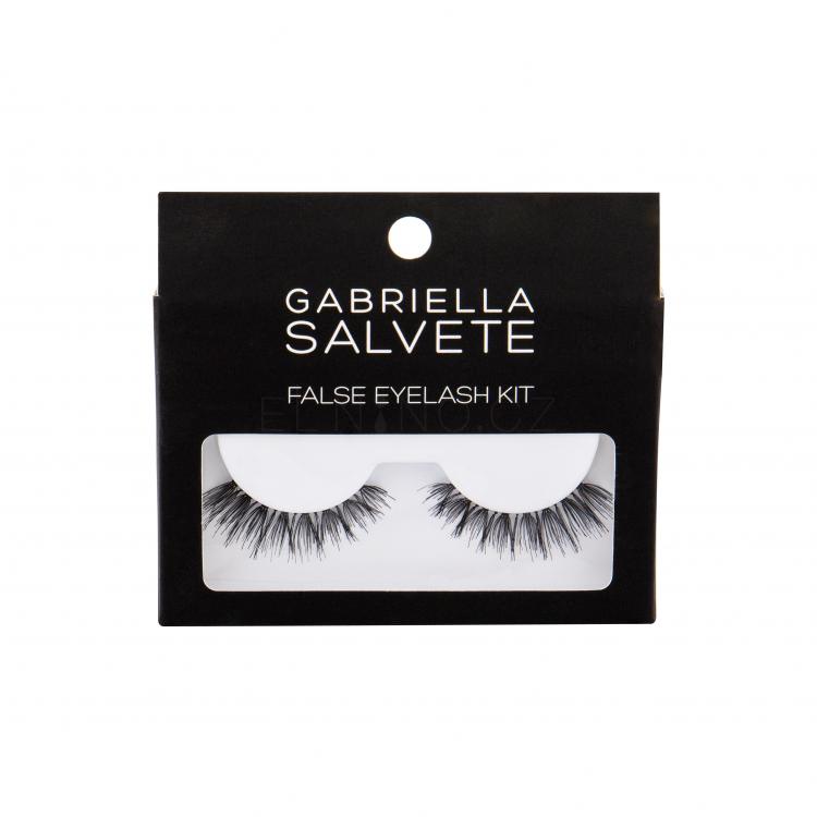 Gabriella Salvete False Eyelash Kit Dárková kazeta umělé řasy 1 pár + lepidlo na řasy 1 g poškozená krabička