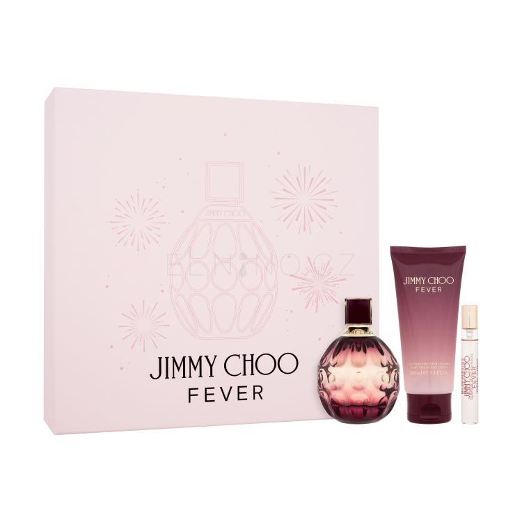 Jimmy Choo Fever Dárková kazeta parfémovaná voda 100 ml + tělové mléko 100 ml + parfémovaná voda 7,5 ml