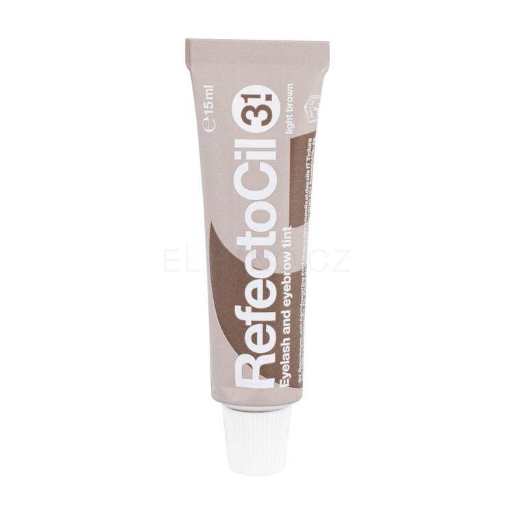 RefectoCil Eyelash And Eyebrow Tint Barva na obočí pro ženy 15 ml Odstín 3.1 Light Brown poškozená krabička