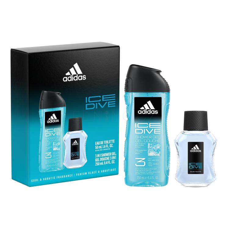 Adidas Ice Dive Dárková kazeta toaletní voda 50 ml + sprchový gel 250 ml