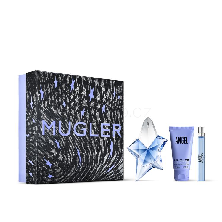 Mugler Angel Dárková kazeta parfémovaná voda 50 ml + parfémovaná voda 10 ml + tělové mléko 50 ml Plnitelný