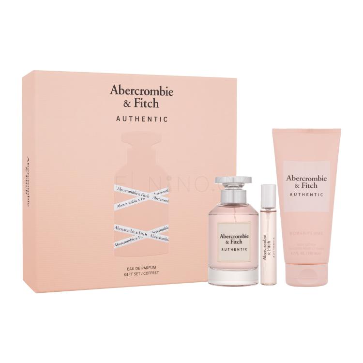 Abercrombie &amp; Fitch Authentic Dárková kazeta parfémovaná voda 100 ml + parfémovaná voda 15 ml + tělové mléko 200 ml