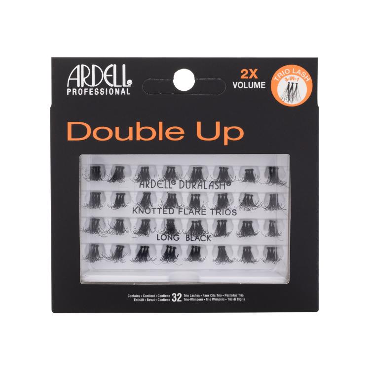 Ardell Double Up Knotted Trio Lash Umělé řasy pro ženy 32 ks Odstín Long Black