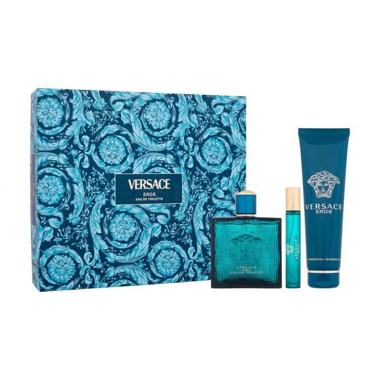 Versace Eros Dárková kazeta toaletní voda 100 ml + toaletní voda 10 ml + sprchový gel 150 ml