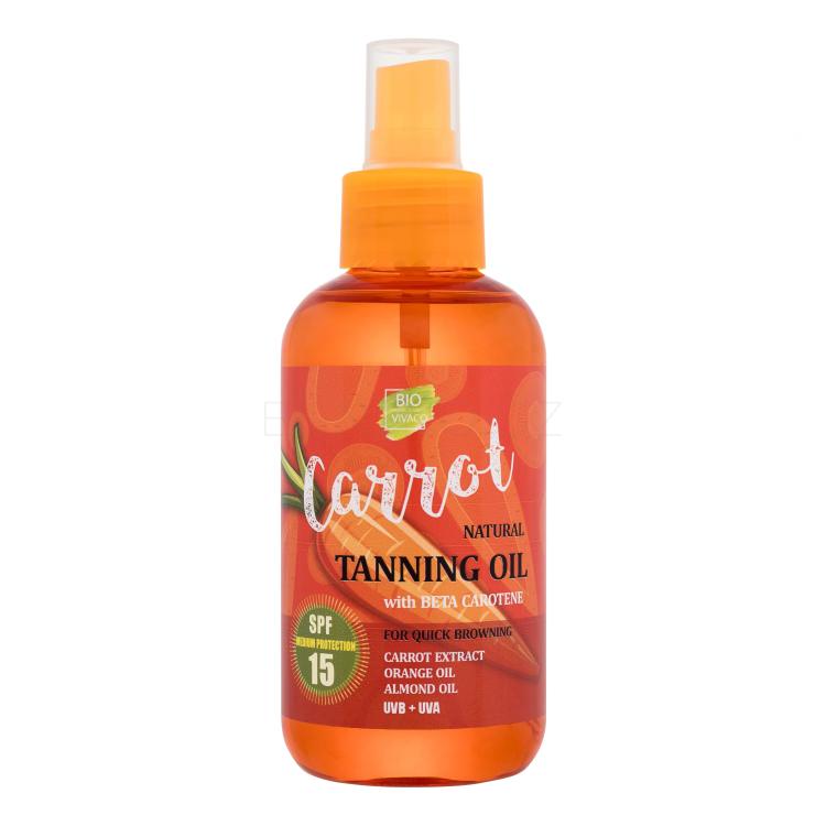 Vivaco Bio Carrot Tanning Oil SPF15 Opalovací přípravek na tělo 150 ml