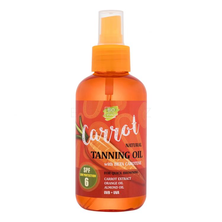 Vivaco Bio Carrot Tanning Oil SPF6 Opalovací přípravek na tělo 150 ml