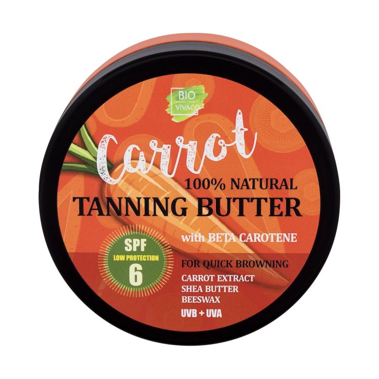 Vivaco Bio Carrot Tanning Butter SPF6 Opalovací přípravek na tělo 150 ml