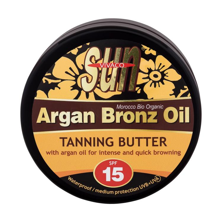 Vivaco Sun Argan Bronz Oil Tanning Butter SPF15 Opalovací přípravek na tělo 200 ml