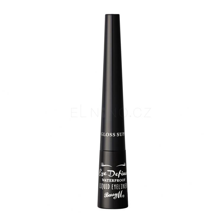 Barry M Eye Define Liquid Waterproof Oční linka pro ženy 2 ml Odstín Super Gloss Black