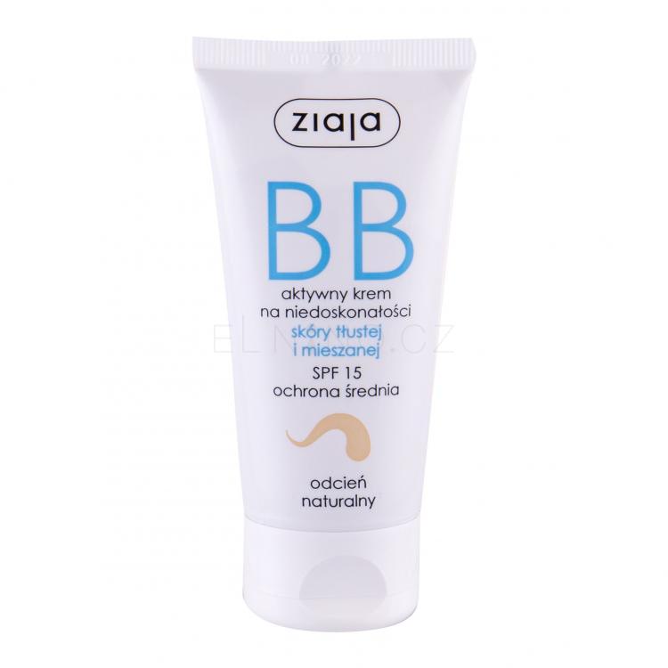 Ziaja BB Cream Oily and Mixed Skin SPF15 BB krém pro ženy 50 ml Odstín Natural poškozená krabička