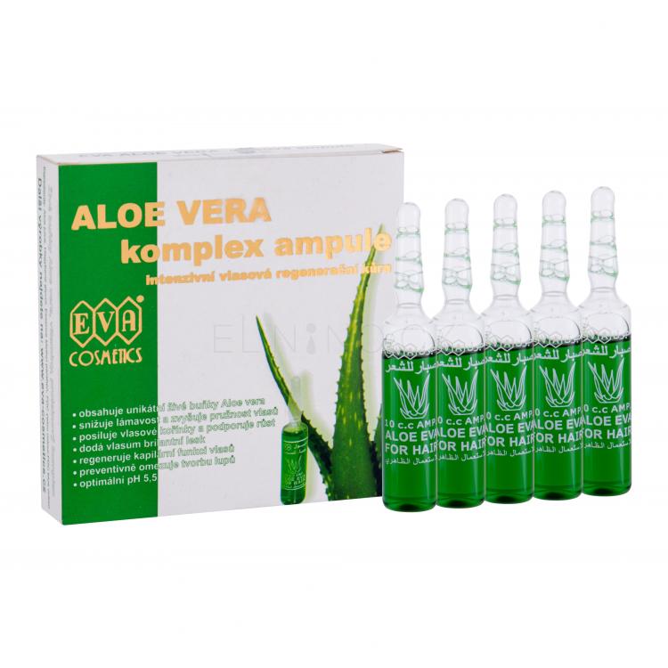 Eva Cosmetics Aloe Vera Complex Hair Care Ampoules Sérum na vlasy pro ženy 50 ml poškozená krabička