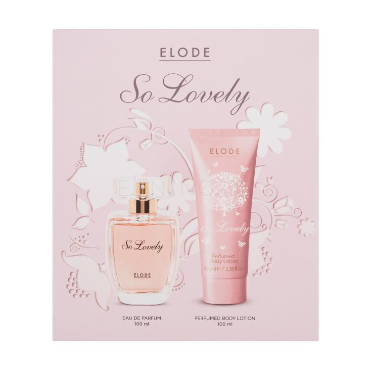 ELODE So Lovely Dárková kazeta parfémovaná voda 100 ml + tělové mléko 100 ml poškozená krabička