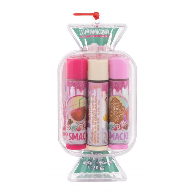 Lip Smacker Candy Mistletoe Punch Dárková kazeta balzám na rty Candy 4 g + balzám na rty Candy 4 g Hot Cocoa + balzám na rty Candy 4 g Sugar Cookie