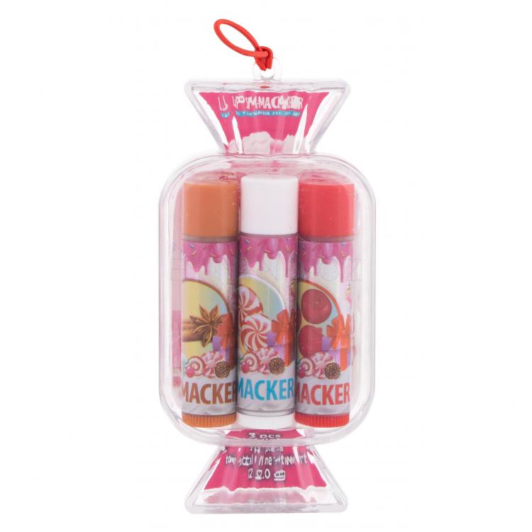 Lip Smacker Candy Snowflake Cinnamon Dárková kazeta balzám na rty Candy 4 g + balzám na rty Candy 4 g Peppermint Dreams + balzám na rty Candy 4 g Cranberry Icicles