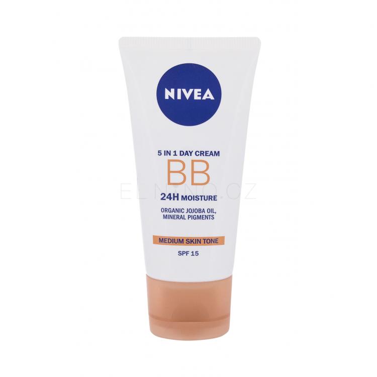 Nivea BB Cream 5in1 Day Cream SPF15 BB krém pro ženy 50 ml Odstín Medium poškozená krabička