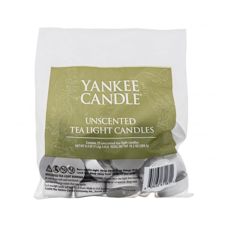 Yankee Candle Tea Light Candles Unscented Vonná svíčka 290 g