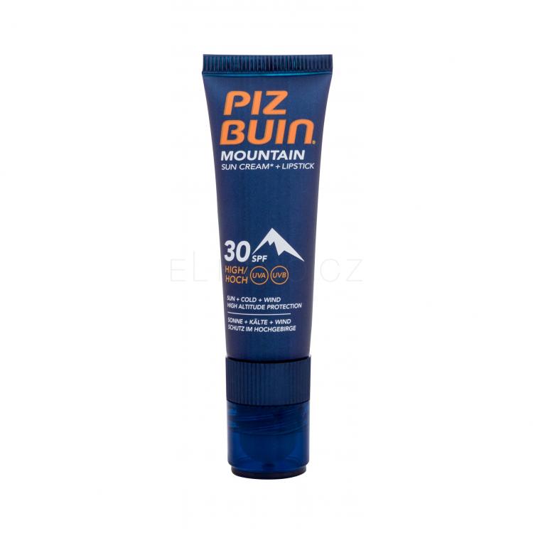 PIZ BUIN Mountain Sun Cream + Lipstick SPF30 Opalovací přípravek na obličej 20 ml