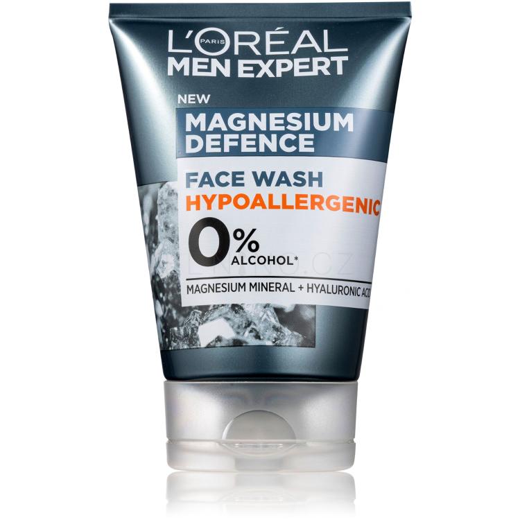 L&#039;Oréal Paris Men Expert Magnesium Defence Face Wash Čisticí gel pro muže 100 ml