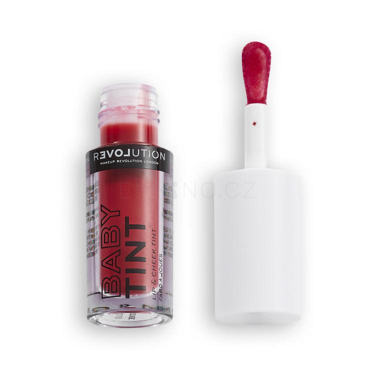 Revolution Relove Baby Tint Lip &amp; Cheek Rtěnka pro ženy 1,4 ml Odstín Rouge