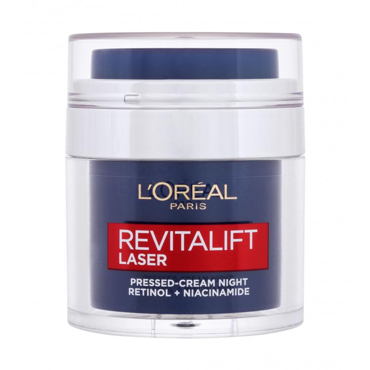 L&#039;Oréal Paris Revitalift Laser Pressed-Cream Night Retinol + Niacinamide Noční pleťový krém pro ženy 50 ml poškozená krabička