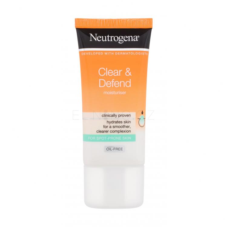 Neutrogena Clear &amp; Defend Moisturizer Denní pleťový krém 50 ml poškozená krabička