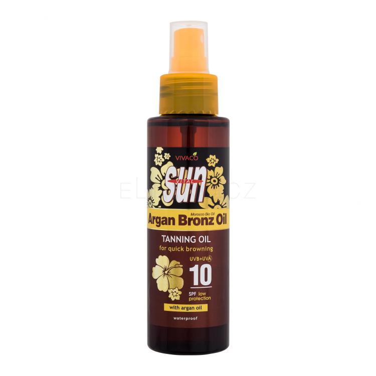 Vivaco Sun Argan Bronz Oil Tanning Oil SPF10 Opalovací přípravek na tělo 100 ml