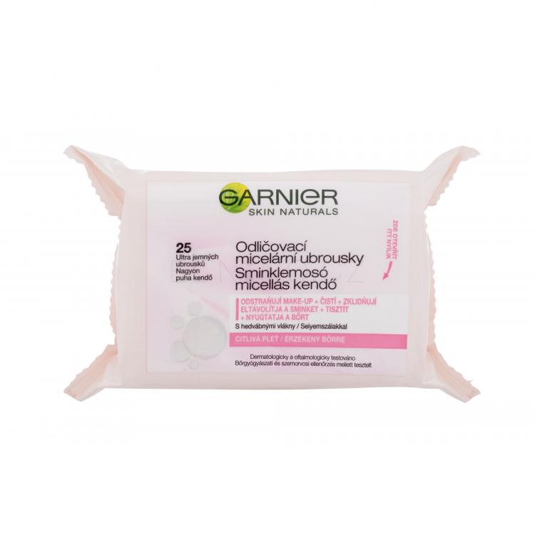 Garnier Essentials Cleansing Wipes Sensitive Skin Odličovací ubrousky pro ženy 25 ks