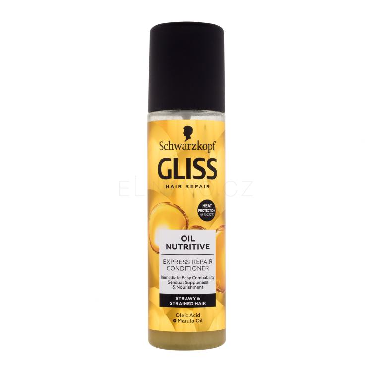 Schwarzkopf Gliss Oil Nutritive Express-Repair-Conditioner Kondicionér pro ženy 200 ml