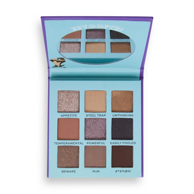 I Heart Revolution Looney Tunes Eyeshadow Palette Oční stín pro ženy 9 g Odstín Taz