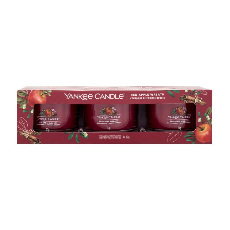 Yankee Candle Red Apple Wreath Dárková kazeta vonná svíčka 3 x 37 g