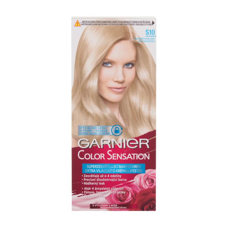 Garnier Color Sensation Barva na vlasy pro ženy 40 ml Odstín S10 Silver Blonde poškozená krabička