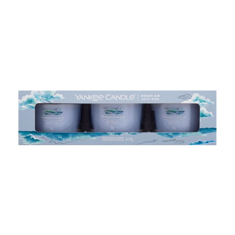 Yankee Candle Ocean Air Dárková kazeta vonná svíčka 3 x 37 g