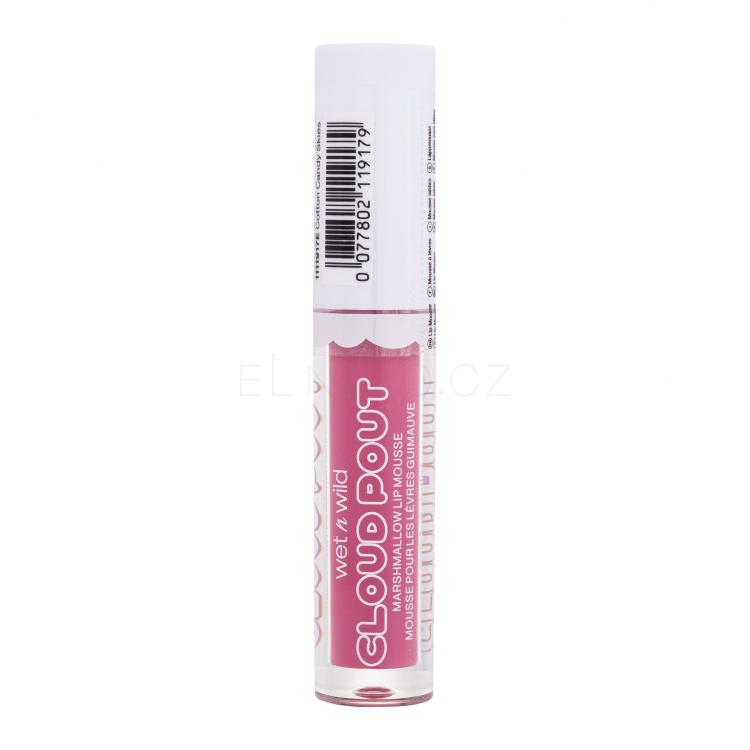 Wet n Wild Cloud Pout Marshmallow Lip Mousse Rtěnka pro ženy 3 ml Odstín Cotton Candy Skies