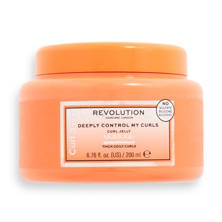 Revolution Haircare London Curl 3+4 Deeply Control My Curls Curl Jelly Bezoplachová péče pro ženy 200 ml