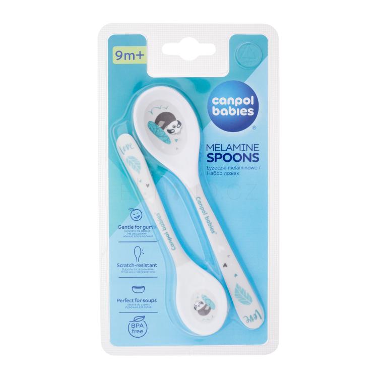 Canpol babies Exotic Animals Melamine Spoons 9m+ Grey Nádobí pro děti 2 ks