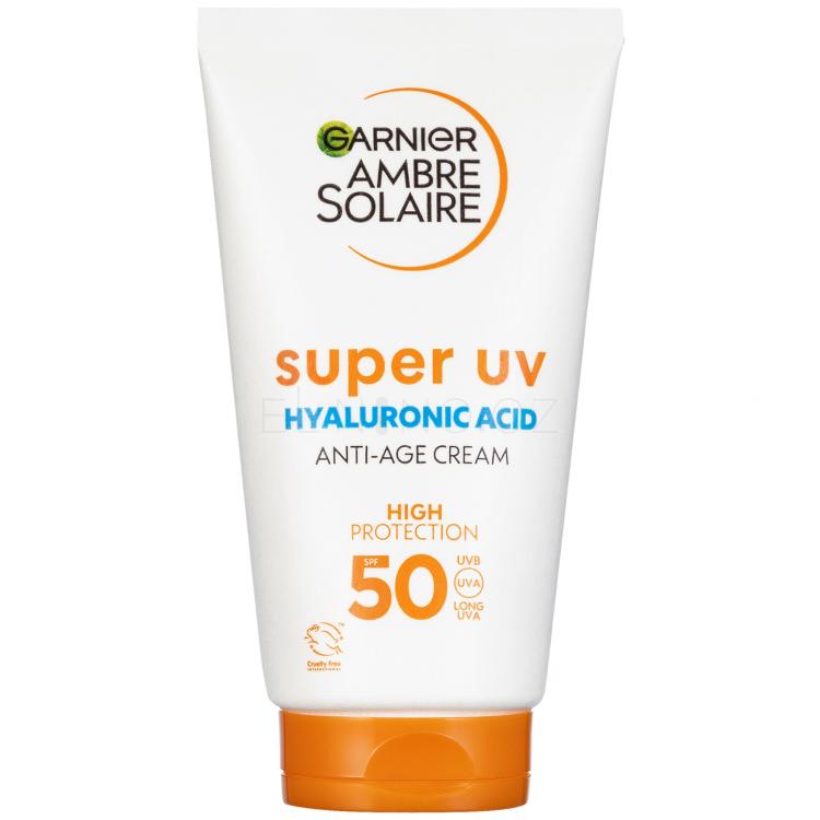 Garnier Ambre Solaire Super UV Hyaluronic Acid Anti-Age Cream SPF50 Opalovací přípravek na obličej 50 ml