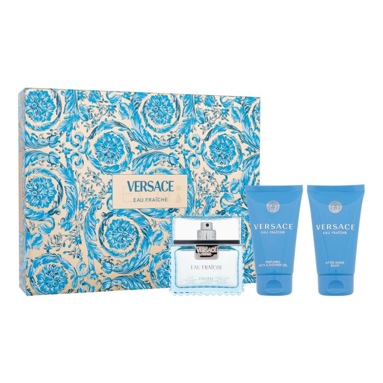 Versace Man Eau Fraiche SET2 Dárková kazeta toaletní voda 50 ml + sprchový gel 50 ml + balzám po holení 50 ml