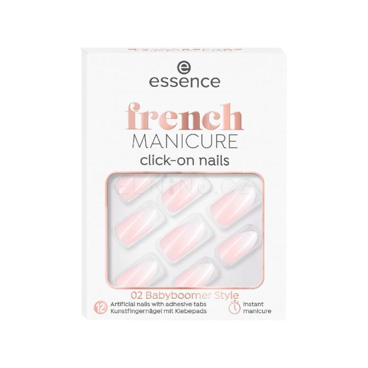 Essence French Manicure Click &amp; Go Nails Umělé nehty pro ženy Odstín 02 Babyboomer Set