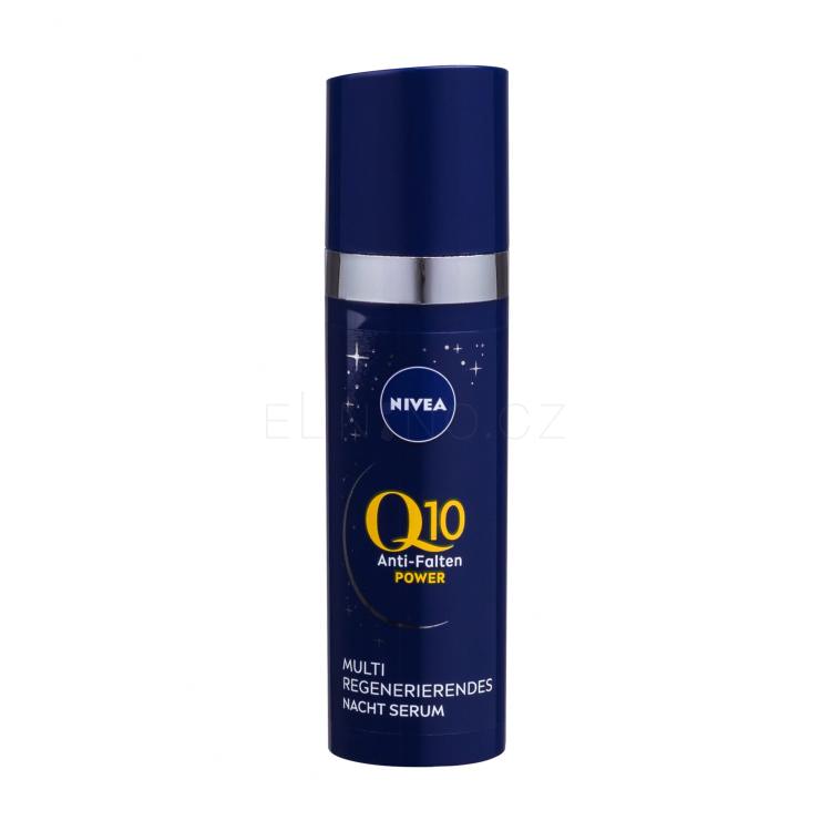 Nivea Q10 Power Ultra Recovery Night Serum Pleťové sérum pro ženy 30 ml poškozená krabička