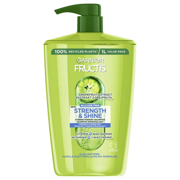 Garnier Fructis Strength &amp; Shine Fortifying Shampoo Šampon pro ženy 1000 ml