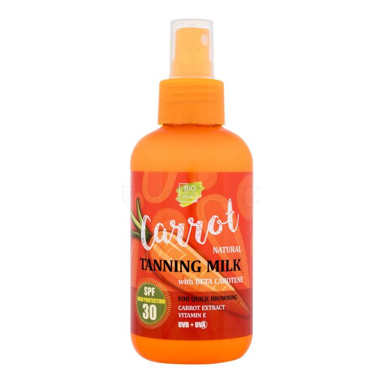 Vivaco Bio Carrot Tanning Milk SPF30 Opalovací přípravek na tělo 150 ml