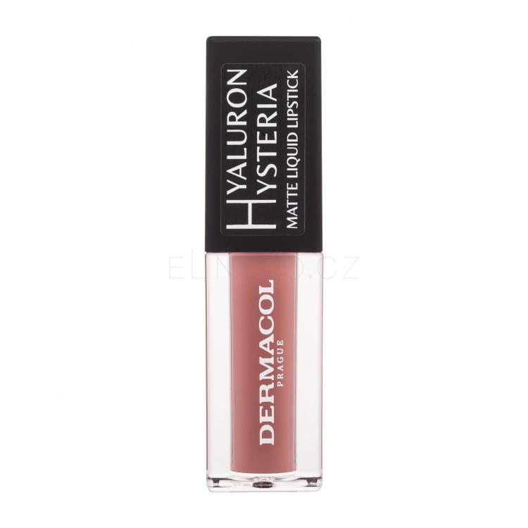 Dermacol Hyaluron Hysteria Matte Liquid Lipstick Rtěnka pro ženy 4,5 ml Odstín 02