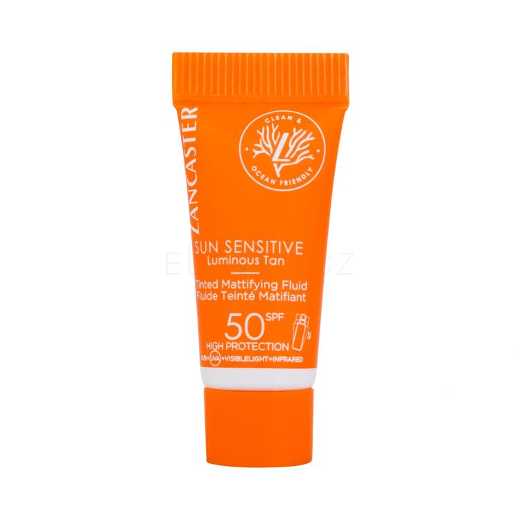 Lancaster Sun Sensitive Tinted Mattifying Fluid SPF50 Opalovací přípravek na obličej pro ženy 3 ml