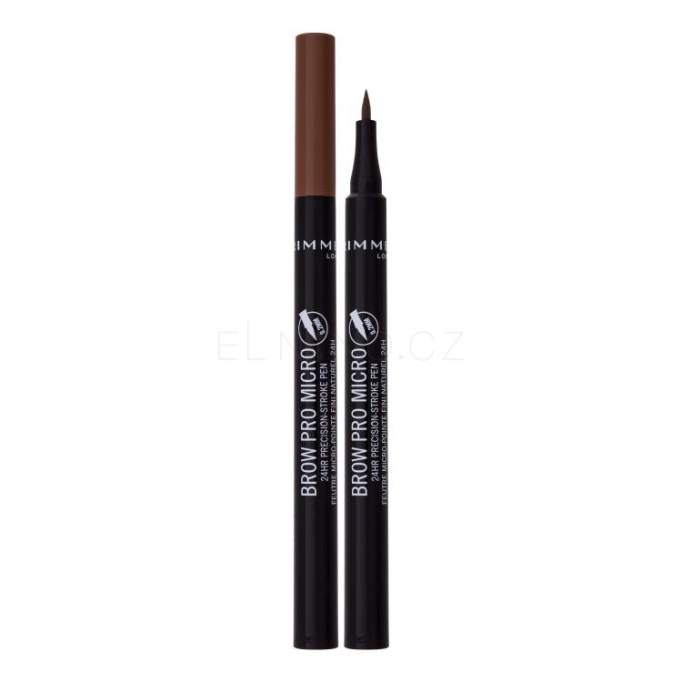 Rimmel London Brow Pro Micro 24HR Precision-Stroke Pen Tužka na obočí pro ženy 1 ml Odstín 002 Honey Brown