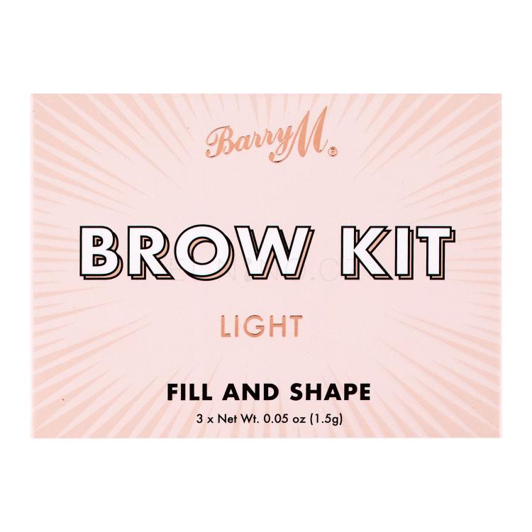 Barry M Brow Kit Set a paletka na obočí pro ženy 4,5 g Odstín Light