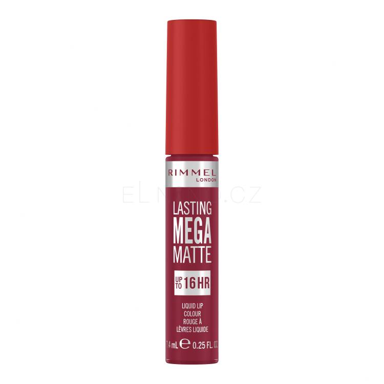 Rimmel London Lasting Mega Matte Liquid Lip Colour Rtěnka pro ženy 7,4 ml Odstín Ruby Passion